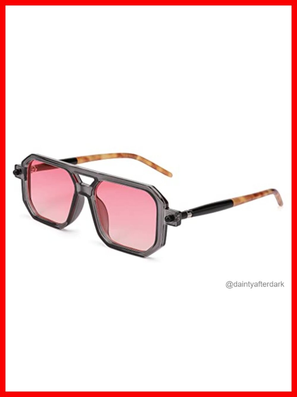 Square 70s Flat Aviator Sunglasses Retro Full Frame UV400